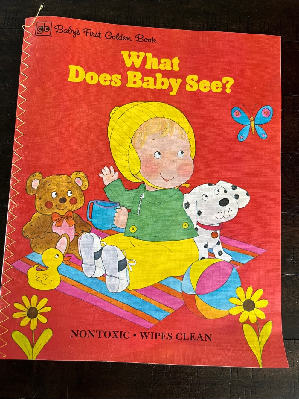 1977 Baby’s First Golden Book “What Does Baby See?” Softcover Book